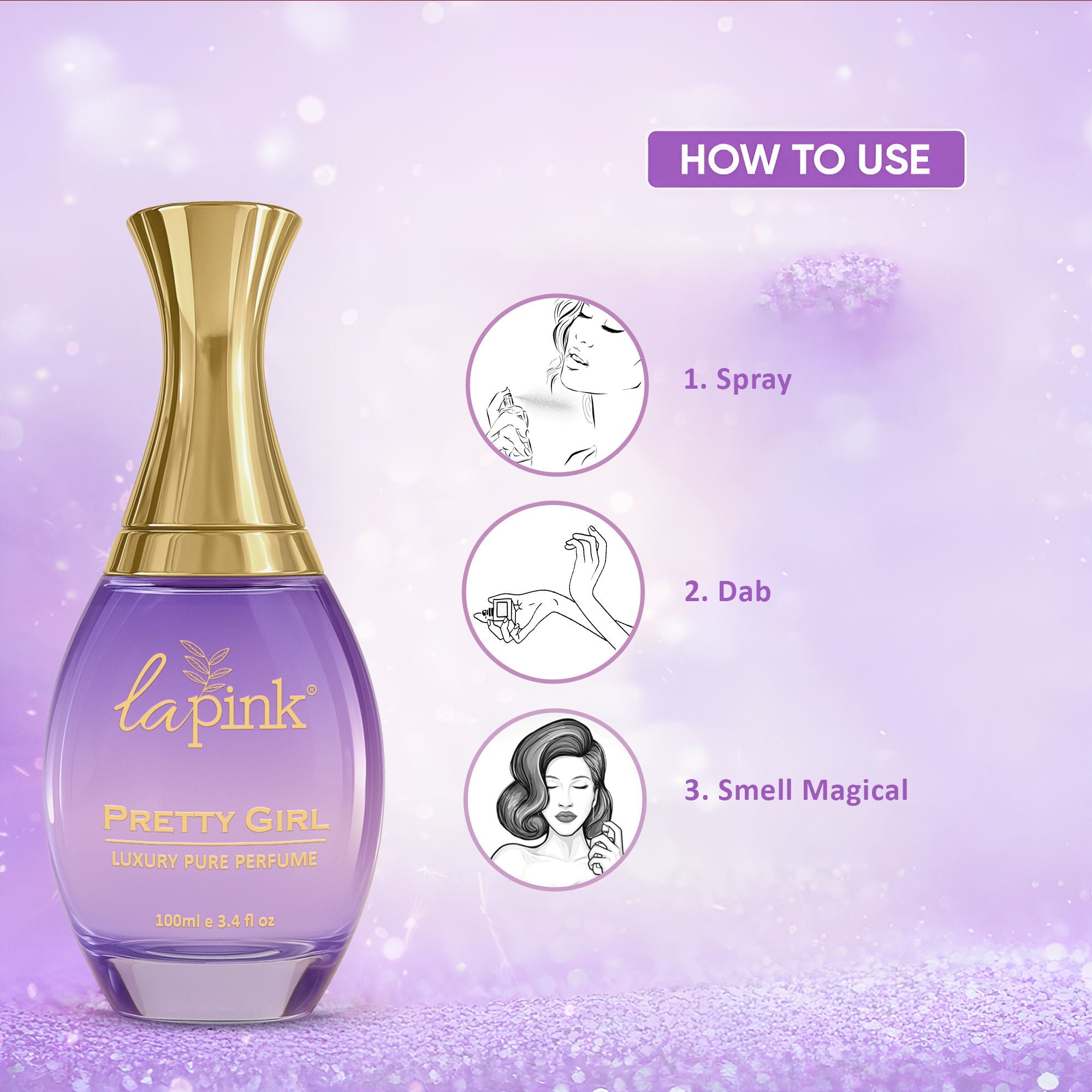 La Pink Pretty Girl French Luxury Pure Perfume For Women
