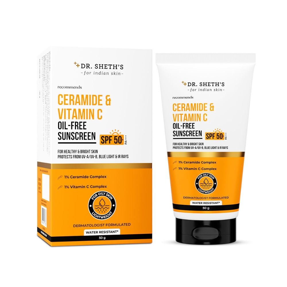 Dr. Sheth's Ceramide & Vitamin C Oil-Free Sunscreen SPF 50+ PA++++ In-Vivo Tested
