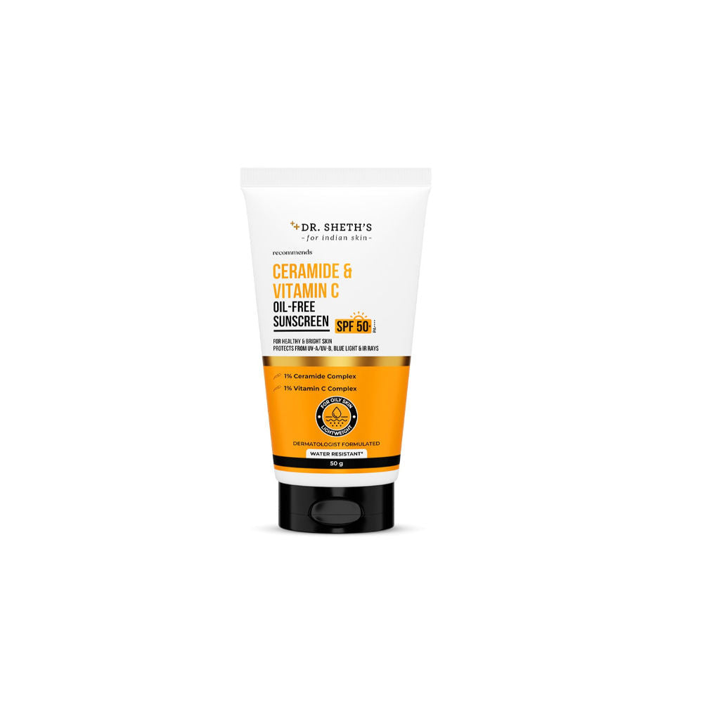 Dr. Sheth's Ceramide & Vitamin C Oil-Free Sunscreen SPF 50+ PA++++ In-Vivo Tested