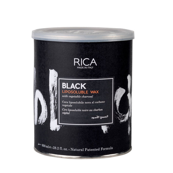 Rica Black Liposoluble Wax For All Skin Type With Glyceryl Rosinate & Natural Beeswax