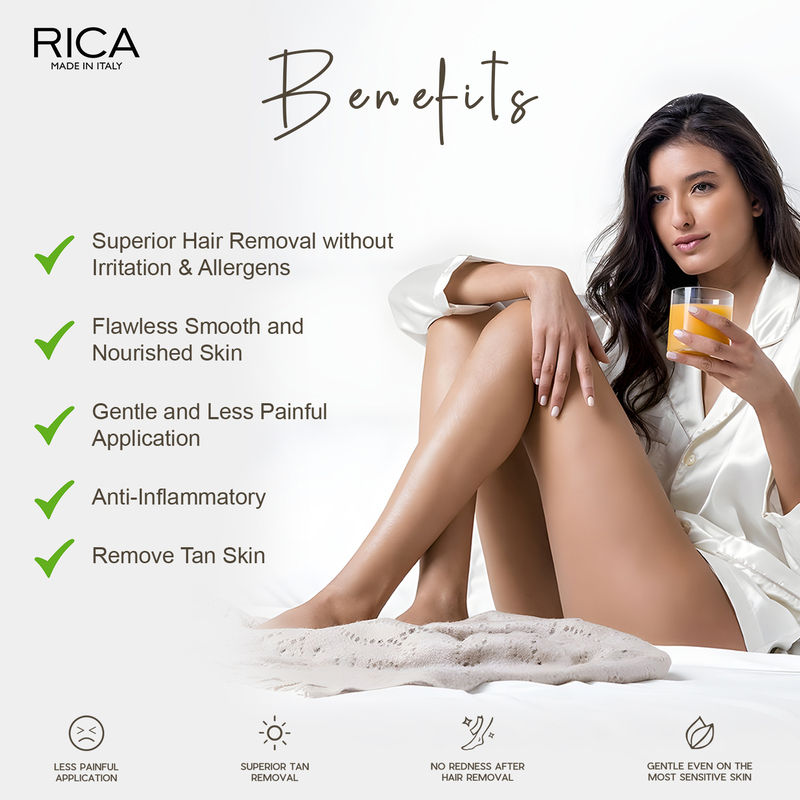 Rica Black Liposoluble Wax For All Skin Type With Glyceryl Rosinate & Natural Beeswax