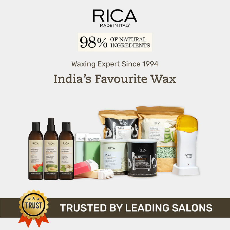 Rica Black Liposoluble Wax For All Skin Type With Glyceryl Rosinate & Natural Beeswax