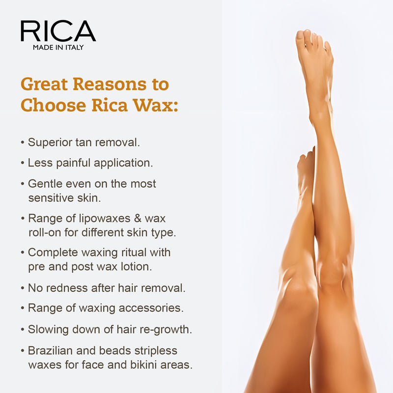Rica Black Liposoluble Wax For All Skin Type With Glyceryl Rosinate & Natural Beeswax