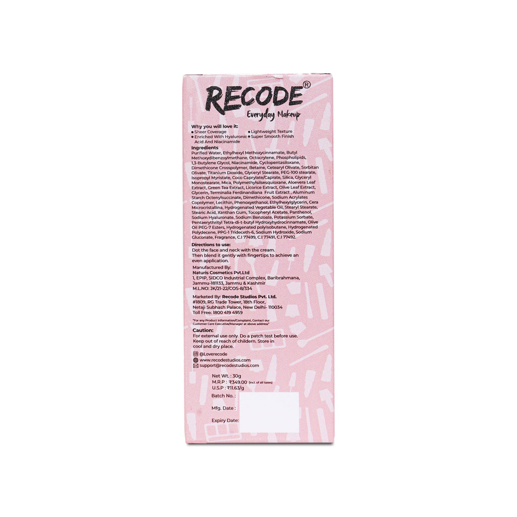 Recode SPF 50 Everyday Makeup Drip BB Cream