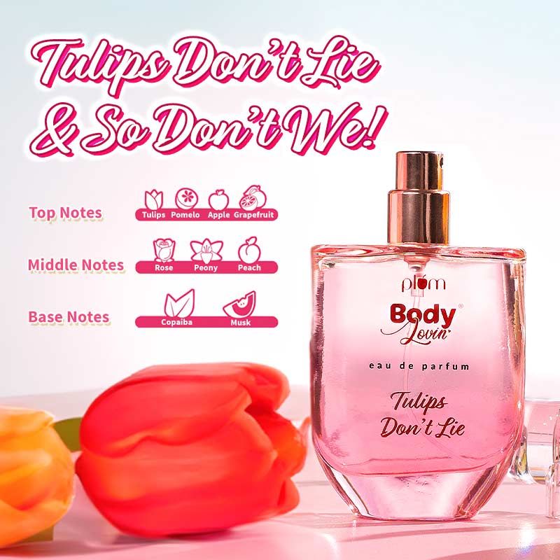 Plum Body Lovin Tulips Dont Lie Eau De Parfum Long Lasting Floral Perfume