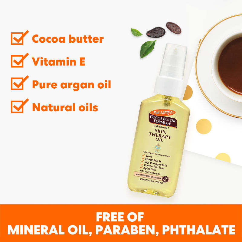 Palmer's Cocoa Butter Skin Therapy Oil For Scars, Stretch Marks, Uneven Skin Tone & Ageing Skin