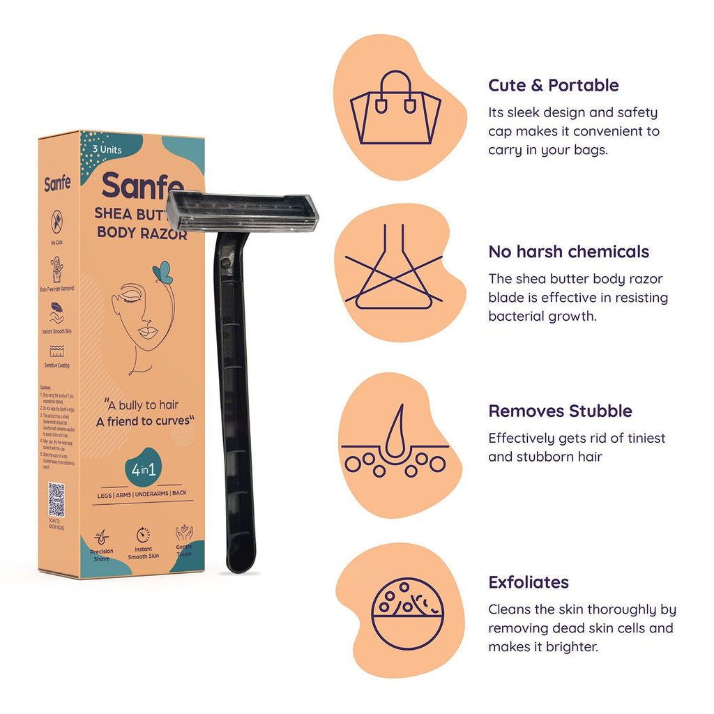 Sanfe Shea Butter Body Razor 4 in 1 for Women