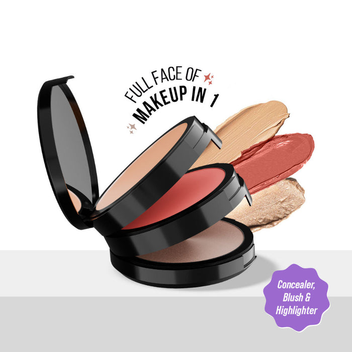 STAZE 9To9 Triple Treat Stacked Face Palette - 01 Main Character