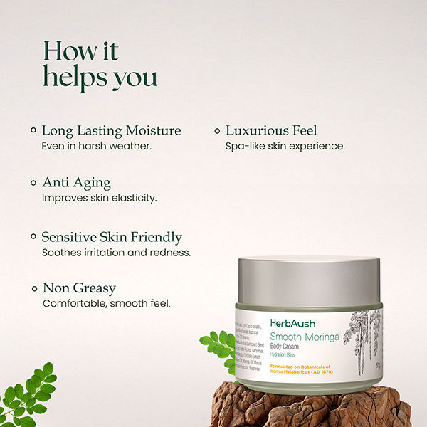 HerbAush Smooth Moringa Body Cream