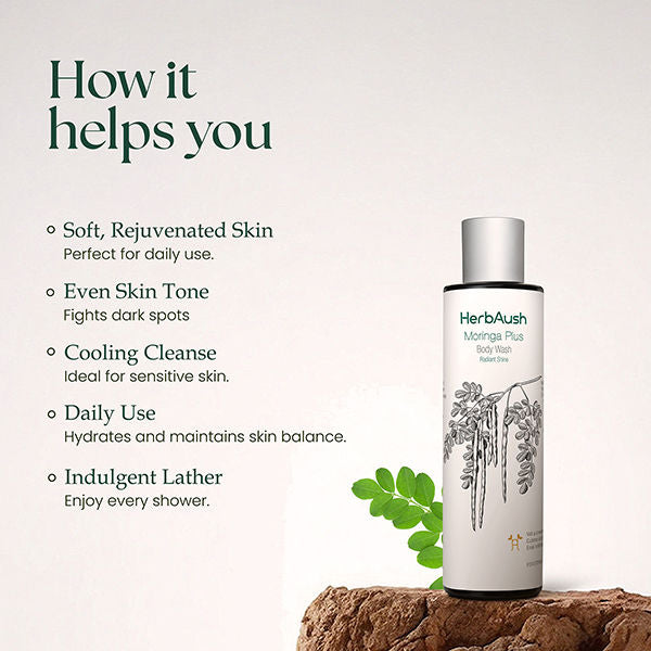 HerbAush Moringa Plus Body Wash Shower Gel