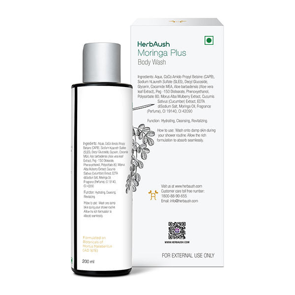 HerbAush Moringa Plus Body Wash Shower Gel