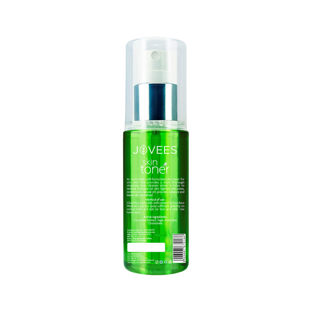 Jovees Herbal Cucumber Skin Toner For Oily & Acne Prone Skin Hydrating & Pore Tightening