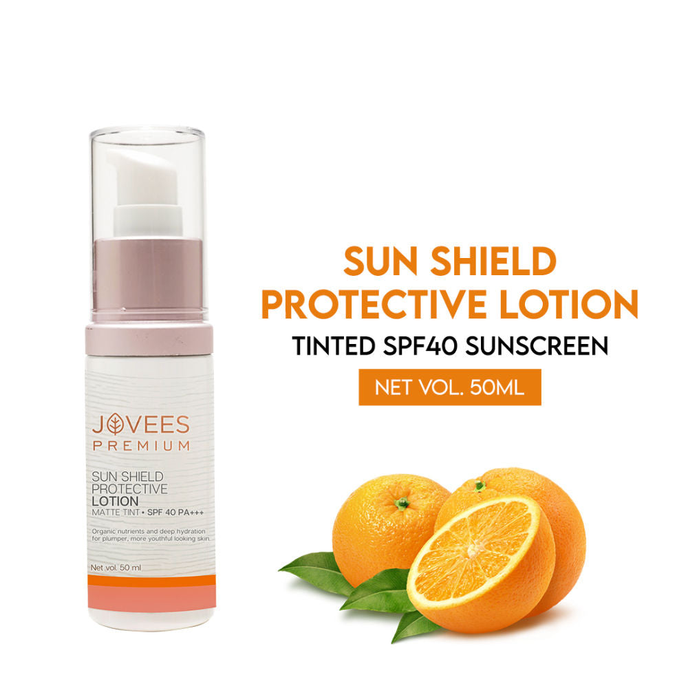 Jovees Premium Sun Shield Protective Lotion Spf 40 Matte Tint Lightweight And Oil Free