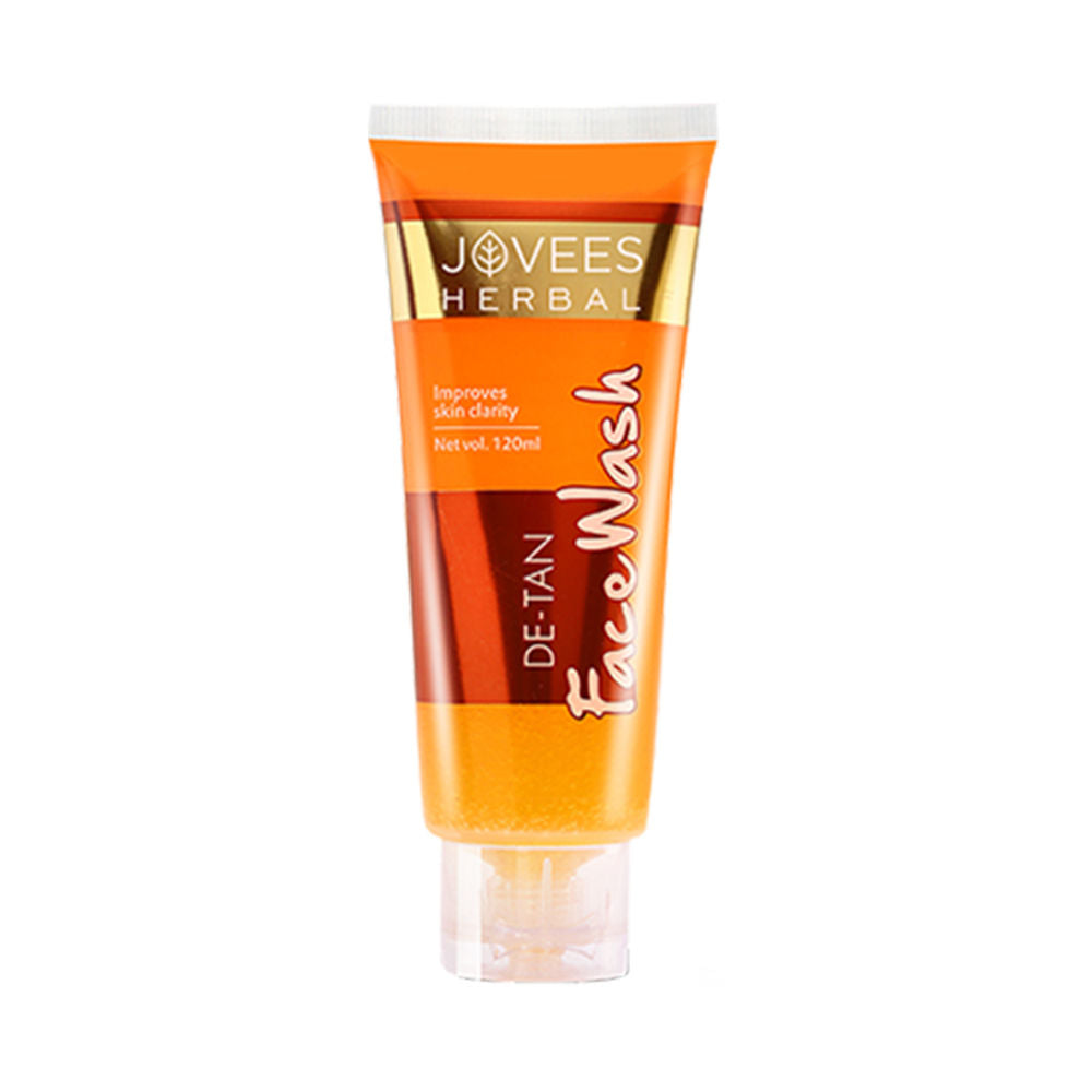 Jovees Herbal De-Tan Face Wash For Tan Removal All Skin Types And Paraben & Alcohol Free - 120 ml