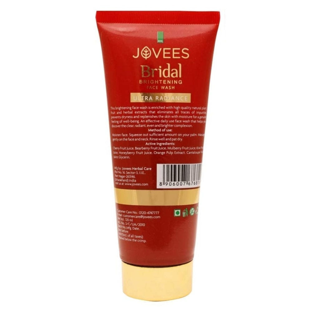 Jovees Herbal Bridal Brightening Face Wash For Ultra Radiance & Brightening Skin For All Skin Types - 120 ml