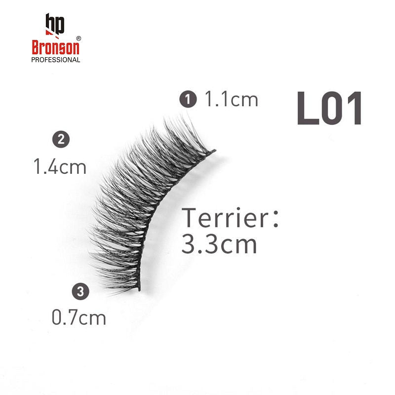 Bronson Professional Eyelash Set 3D False Long And Natural Eye Makeup No. L01