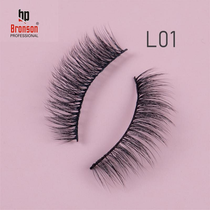 Bronson Professional Eyelash Set 3D False Long And Natural Eye Makeup No. L01