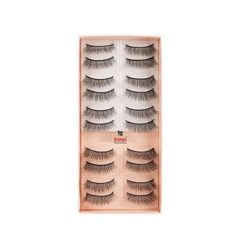 Bronson Professional Eyelash Set 3D False Long And Natural Eye Makeup No. L01