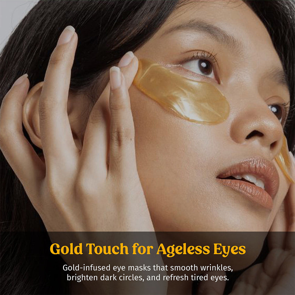 TBC - The Bath and Care Gold E-Care Gel Eye Mask Reduces Dark Circles Hydrating, Brightening
