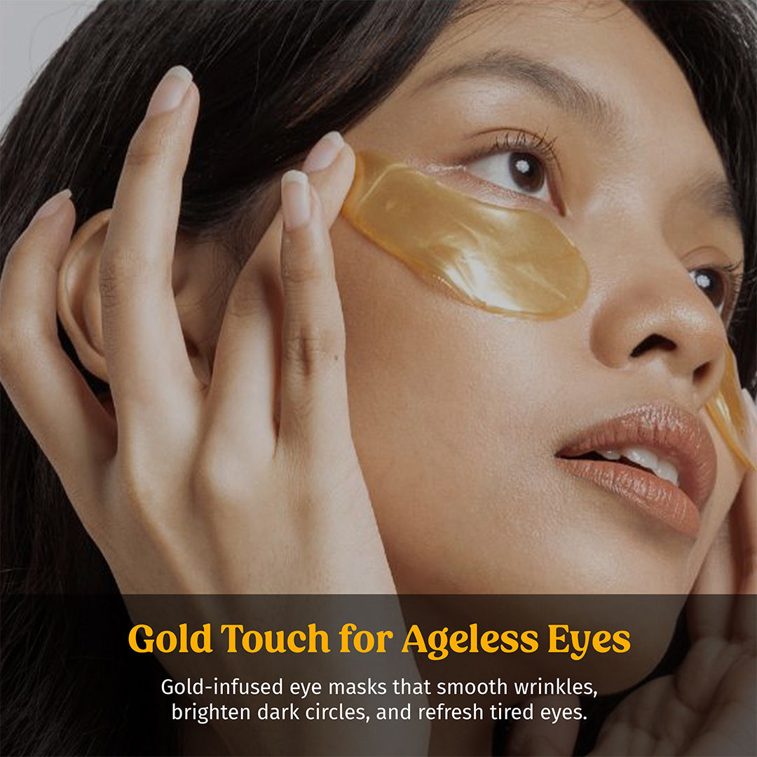 TBC - The Bath and Care Gold E-Care Gel Eye Mask Reduces Dark Circles Hydrating, Brightening