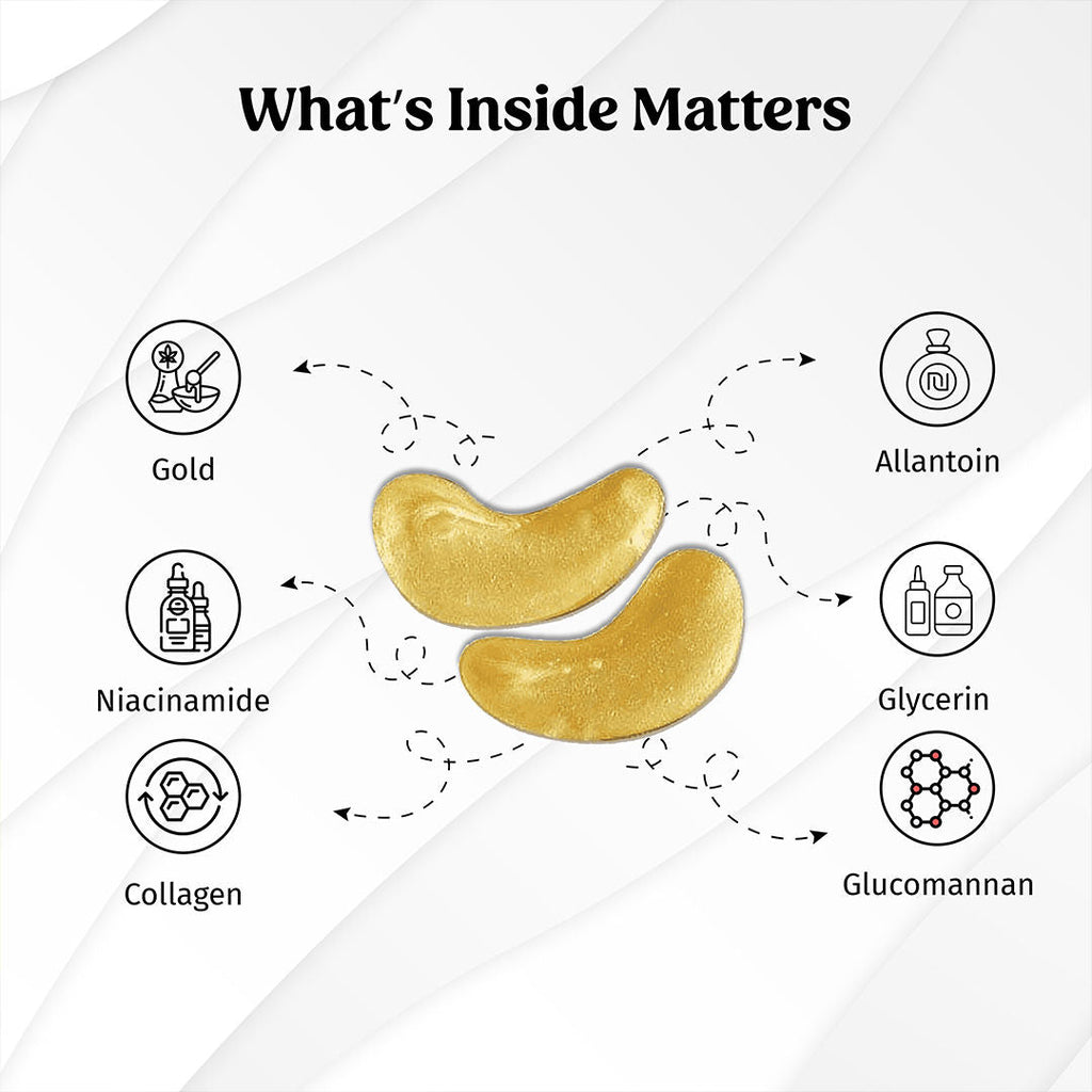 TBC - The Bath and Care Gold E-Care Gel Eye Mask Reduces Dark Circles Hydrating, Brightening
