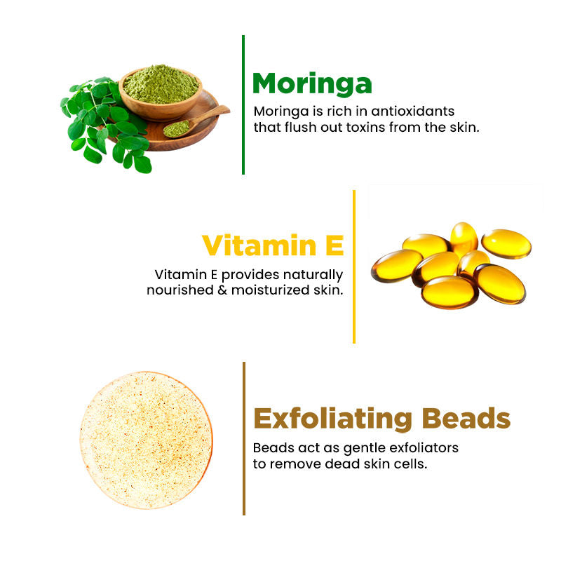 The Skin Story Moringa Gentle Face Scrub For Fresh Clear Skin Removes Blackheads Dead Skin Cells Tan