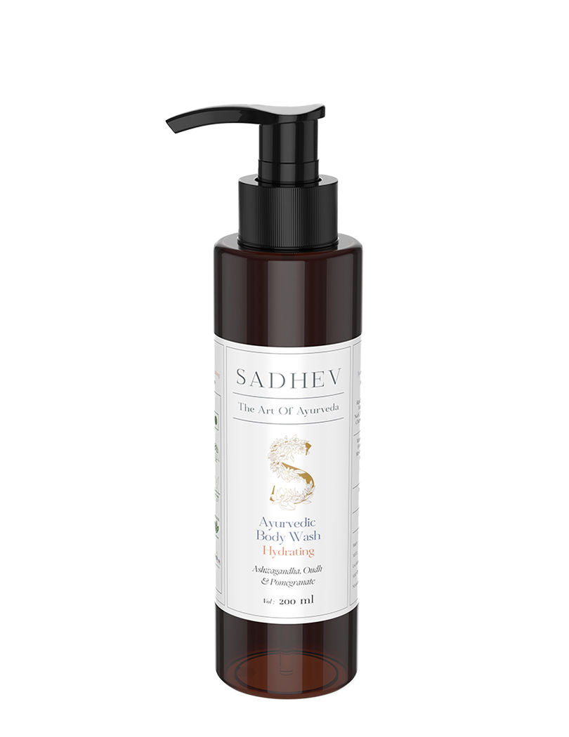 SADHEV Ayurvedic Ashwagandha, Oudh & Pomegranate Hydrating Body Wash