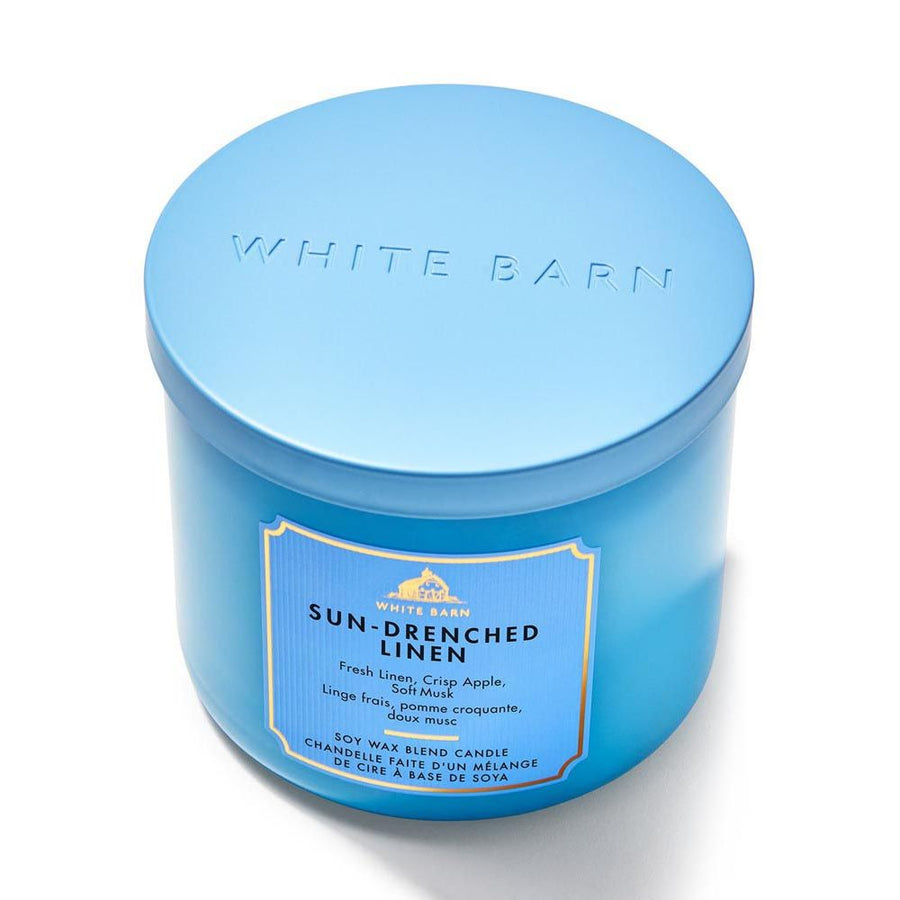 Bath & Body Works Sun-Drenched Linen 3-Wick Candle
