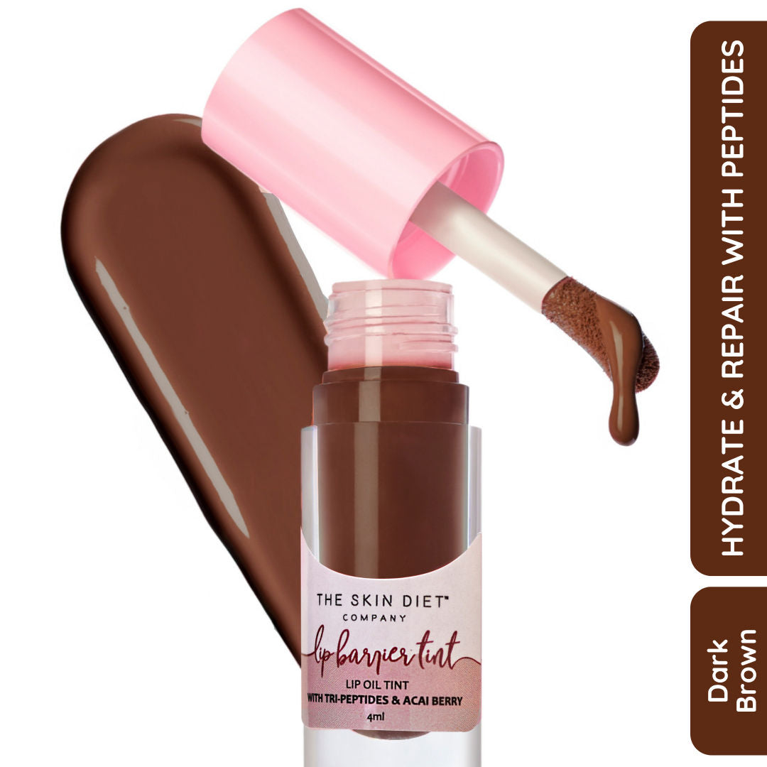 The Skin Diet Company Lip Barrier Tint High Shine Gloss Oil For Dry & Pigmented Lips - Pink Affair