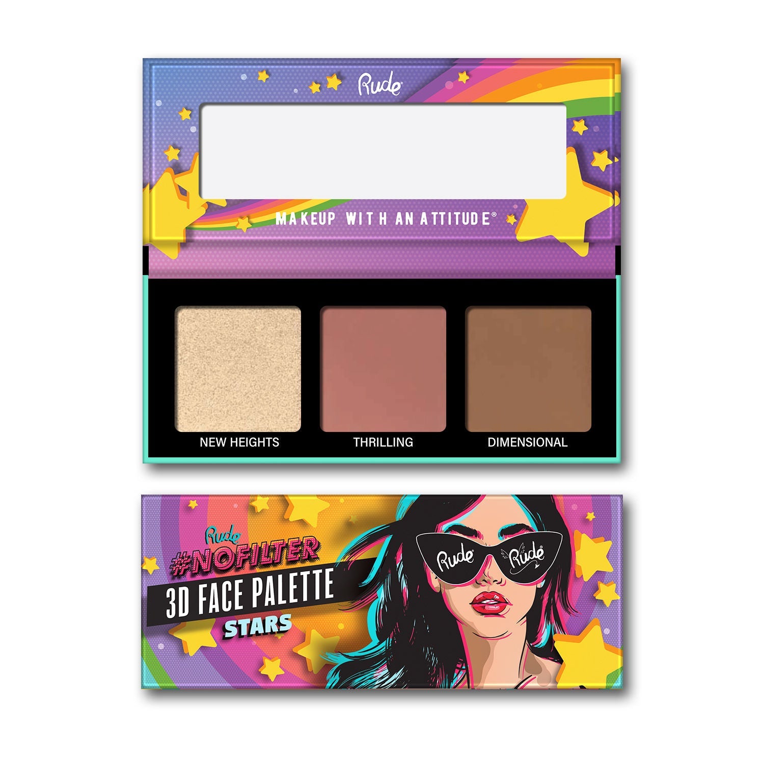 Rude Cosmetics Nofilter 3d Face Palette
