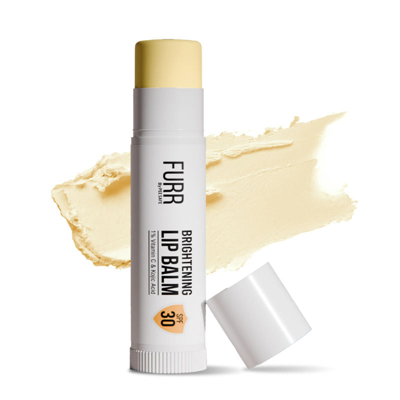 FURR 1% Vitamin C & Kojic Acid Brightening Lip Balm With SPF 30 - Almond Oil, Shea Butter & Vitamin E