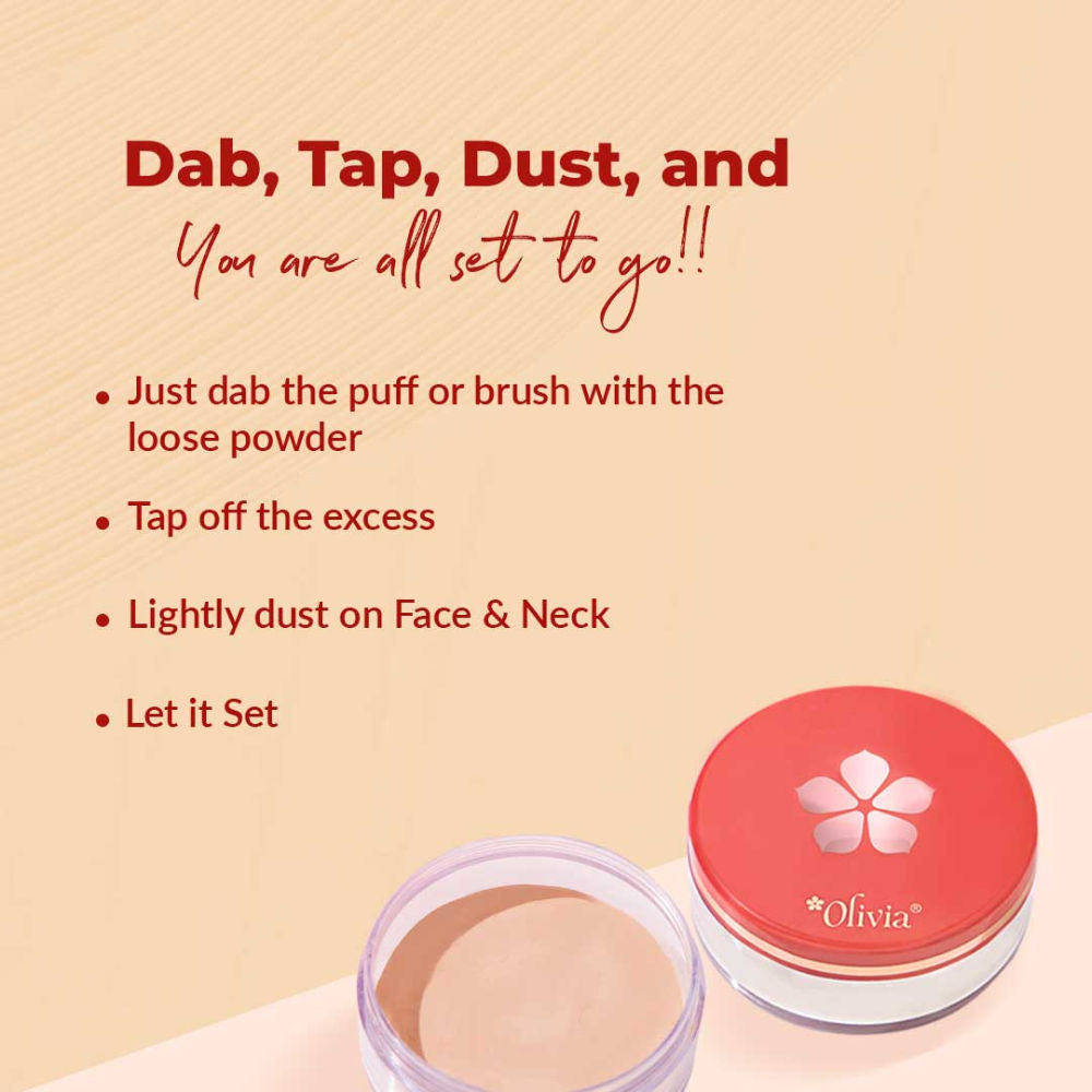 Olivia Skinsync Makeup Loose Powder – Shine Control & Smooth Matte Finish for All-Day Oil-Free Look