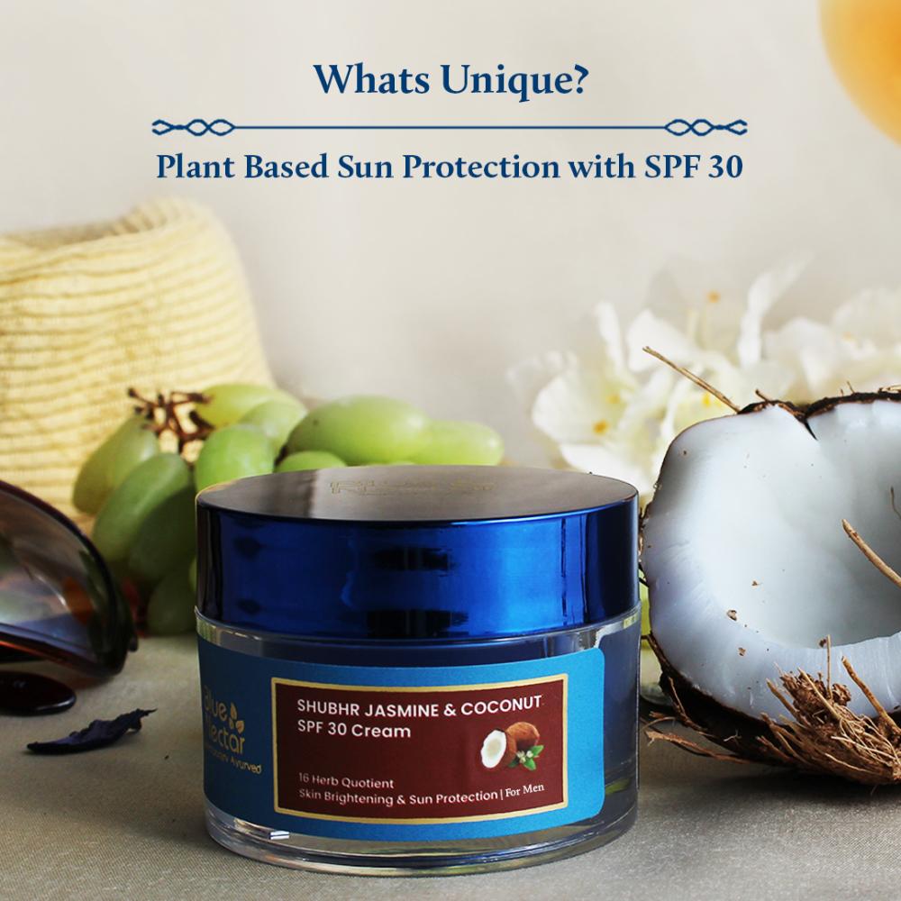 Blue Nectar Shubhr Jasmine & Coconut SPF 30 Face Sunscreen For Men