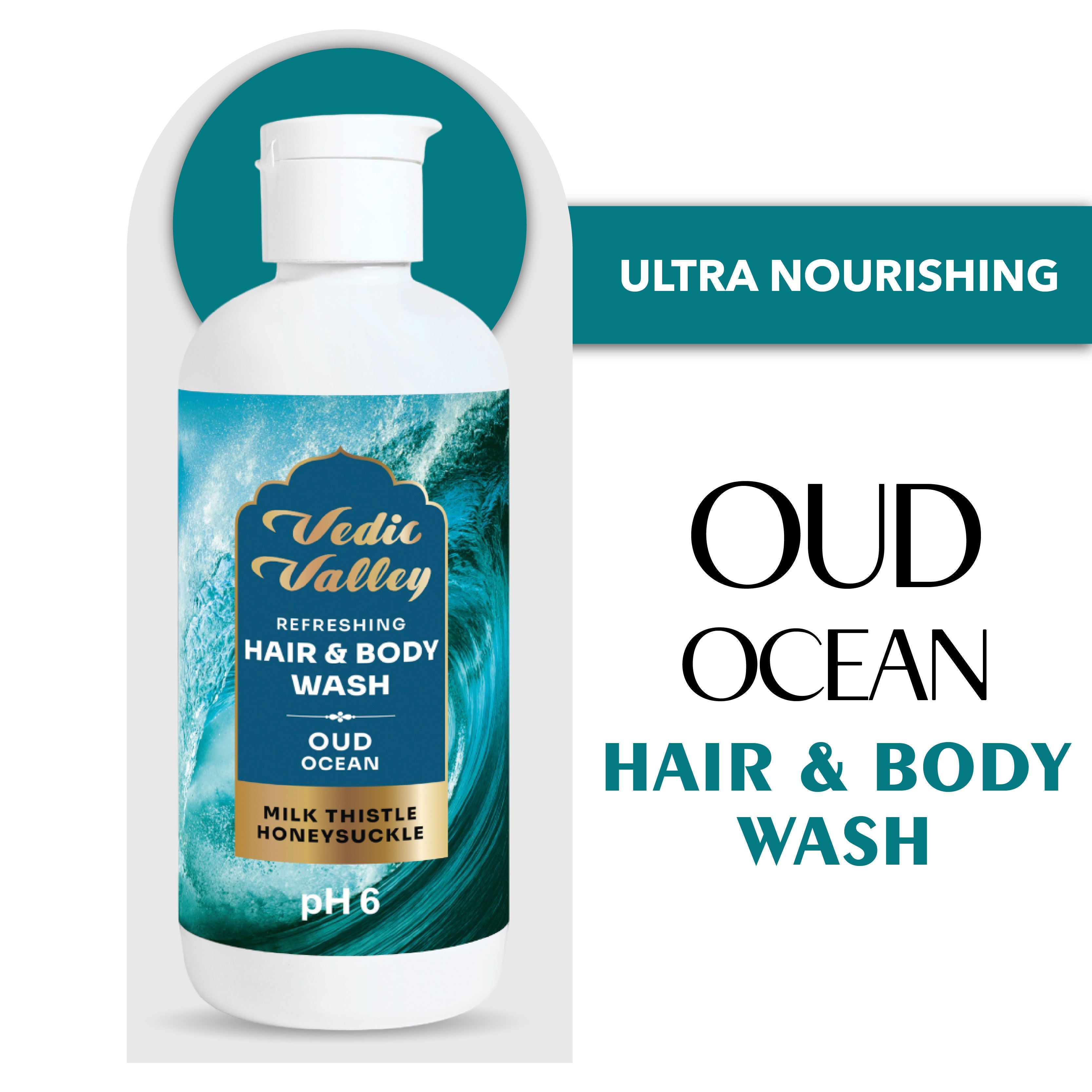 Vedic Valley Refreshing Oud Ocean Hair & Body Wash