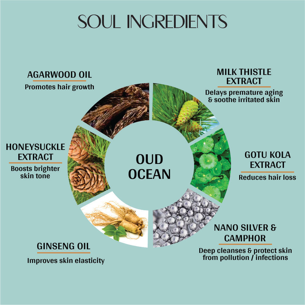 Vedic Valley Refreshing Oud Ocean Hair & Body Wash