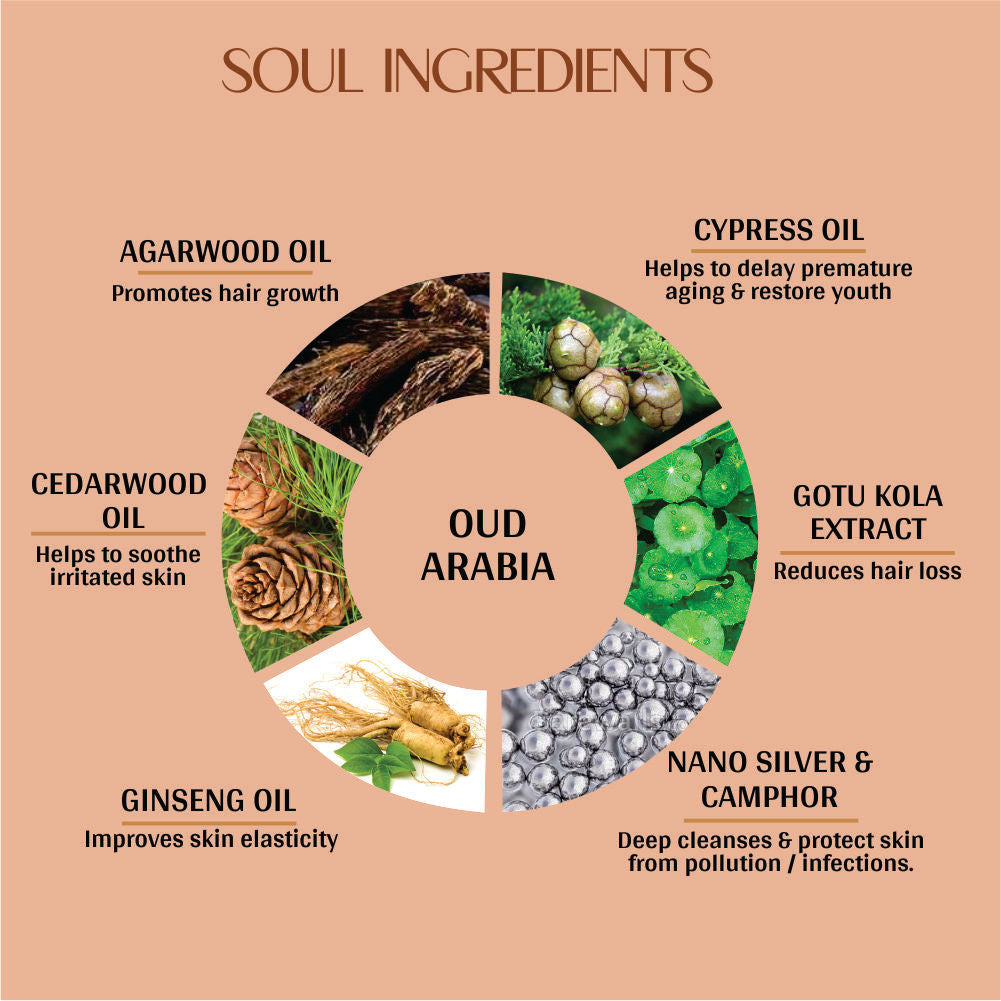 Vedic Valley Refreshing Oud Arabia Hair & Body Wash