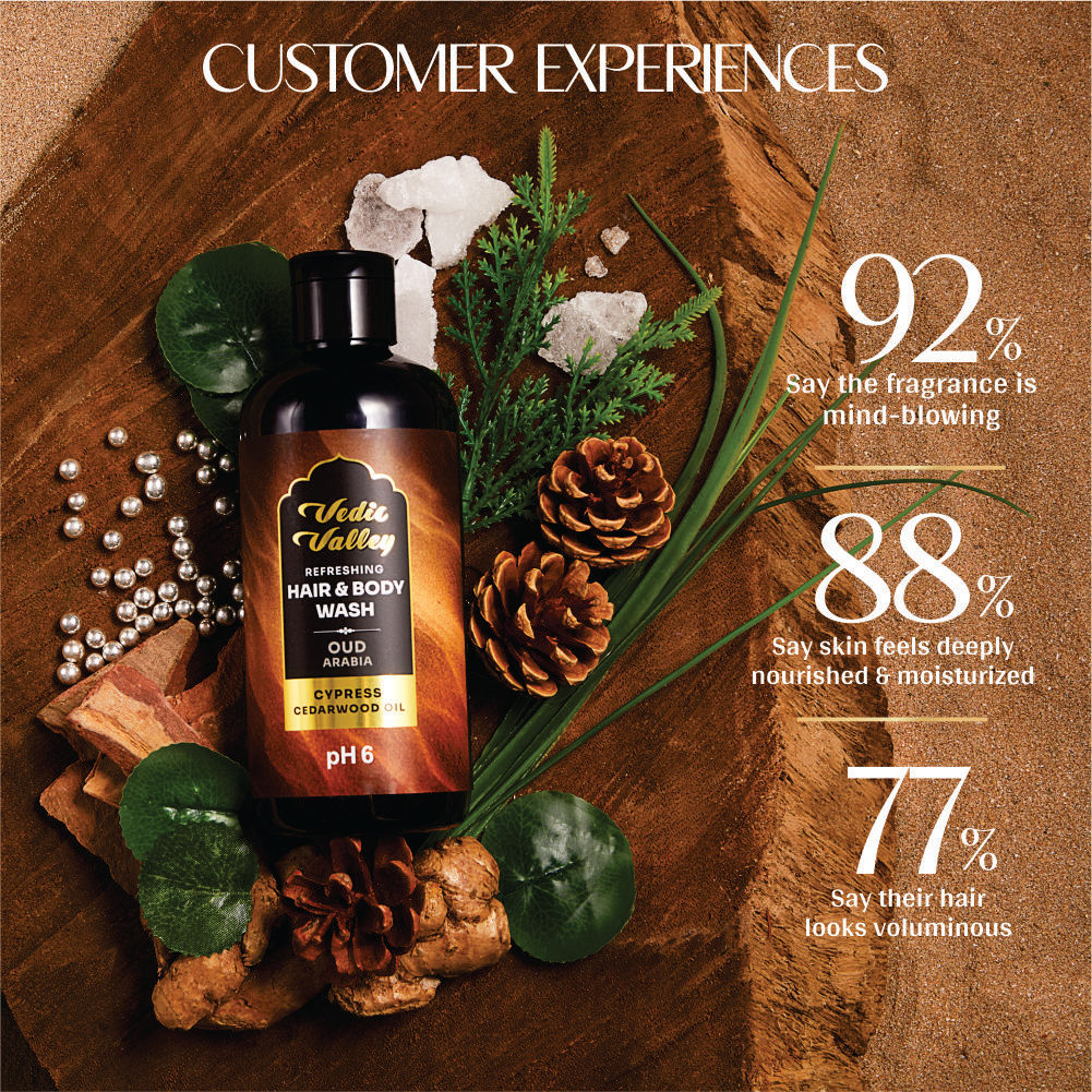 Vedic Valley Refreshing Oud Arabia Hair & Body Wash