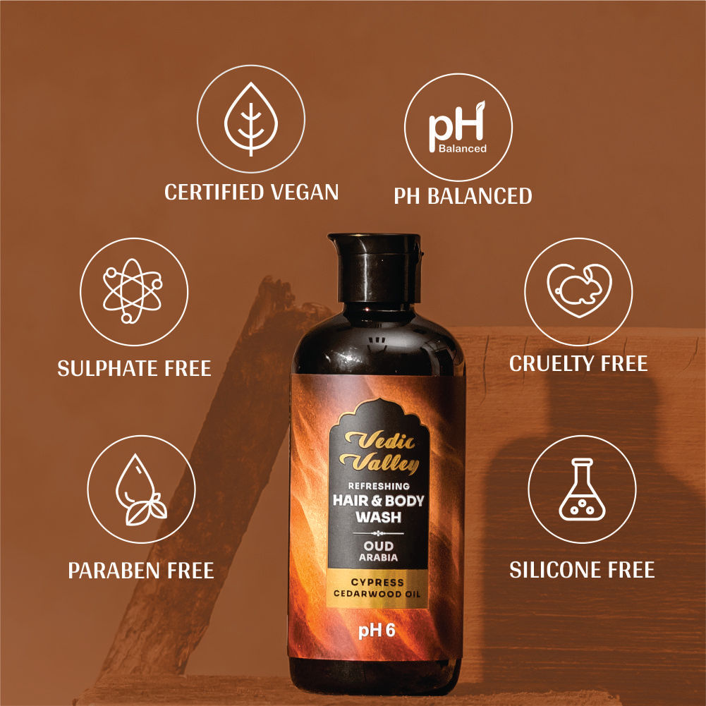 Vedic Valley Refreshing Oud Arabia Hair & Body Wash