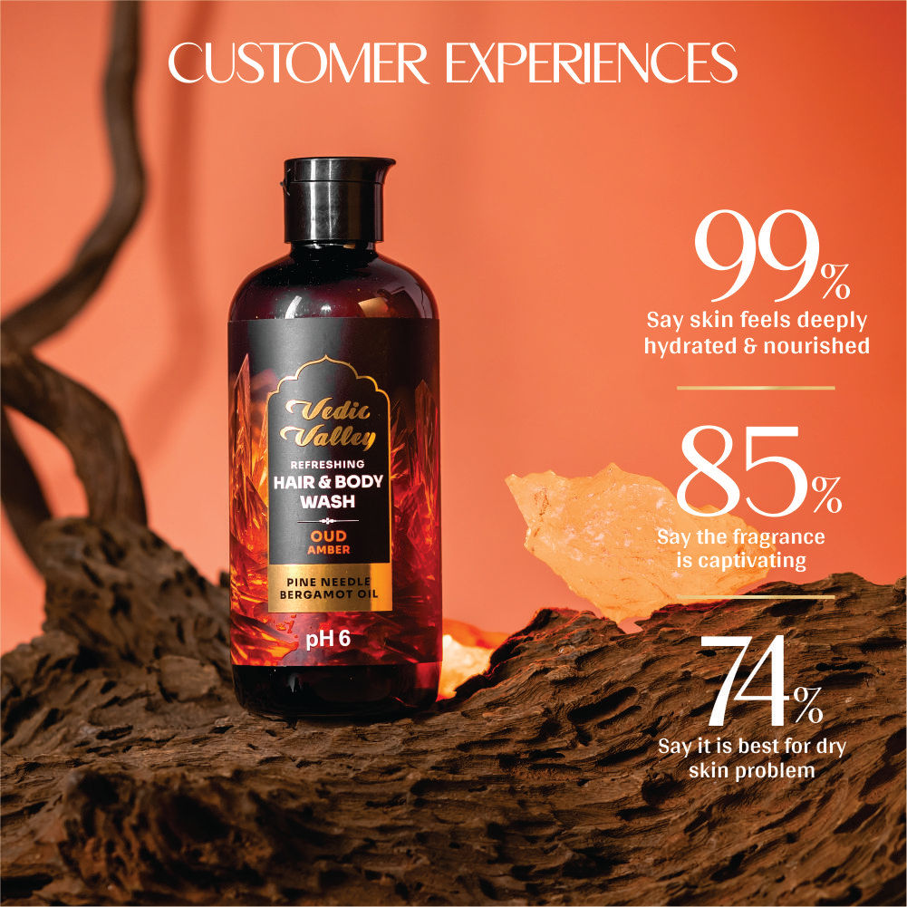 Vedic Valley Refreshing Hair & Body Wash Oud Amber