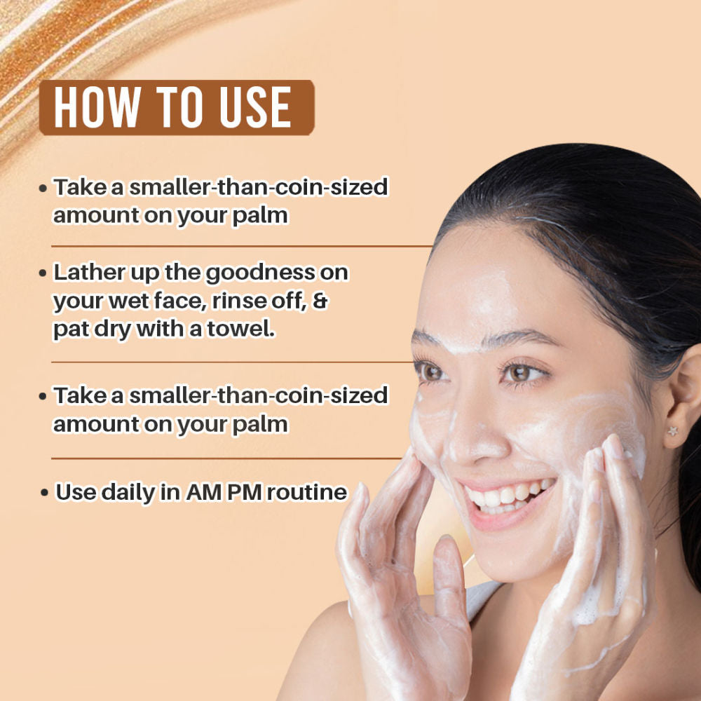 Glamveda Glutathione Brightening 24 K Gold Face Wash