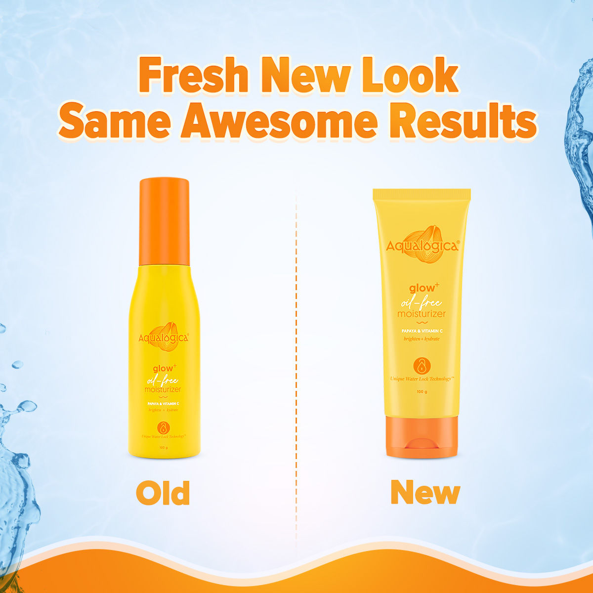 Aqualogica Glow+ Oil Free Moisturizer with Papaya & Vitamin C for Glowing Skin