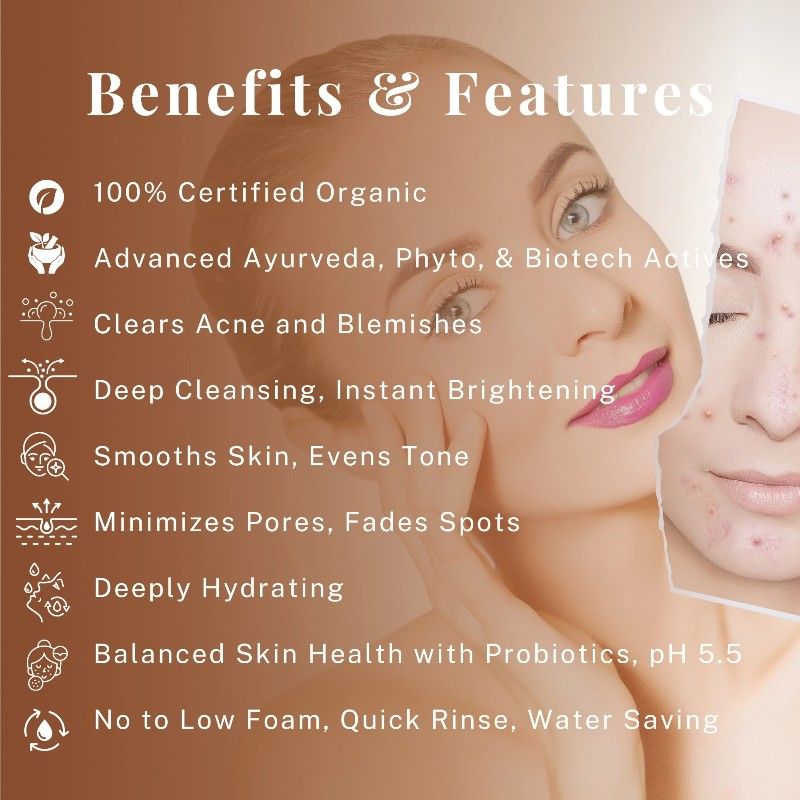 YOGEZ Organic Acne Clear Face Wash