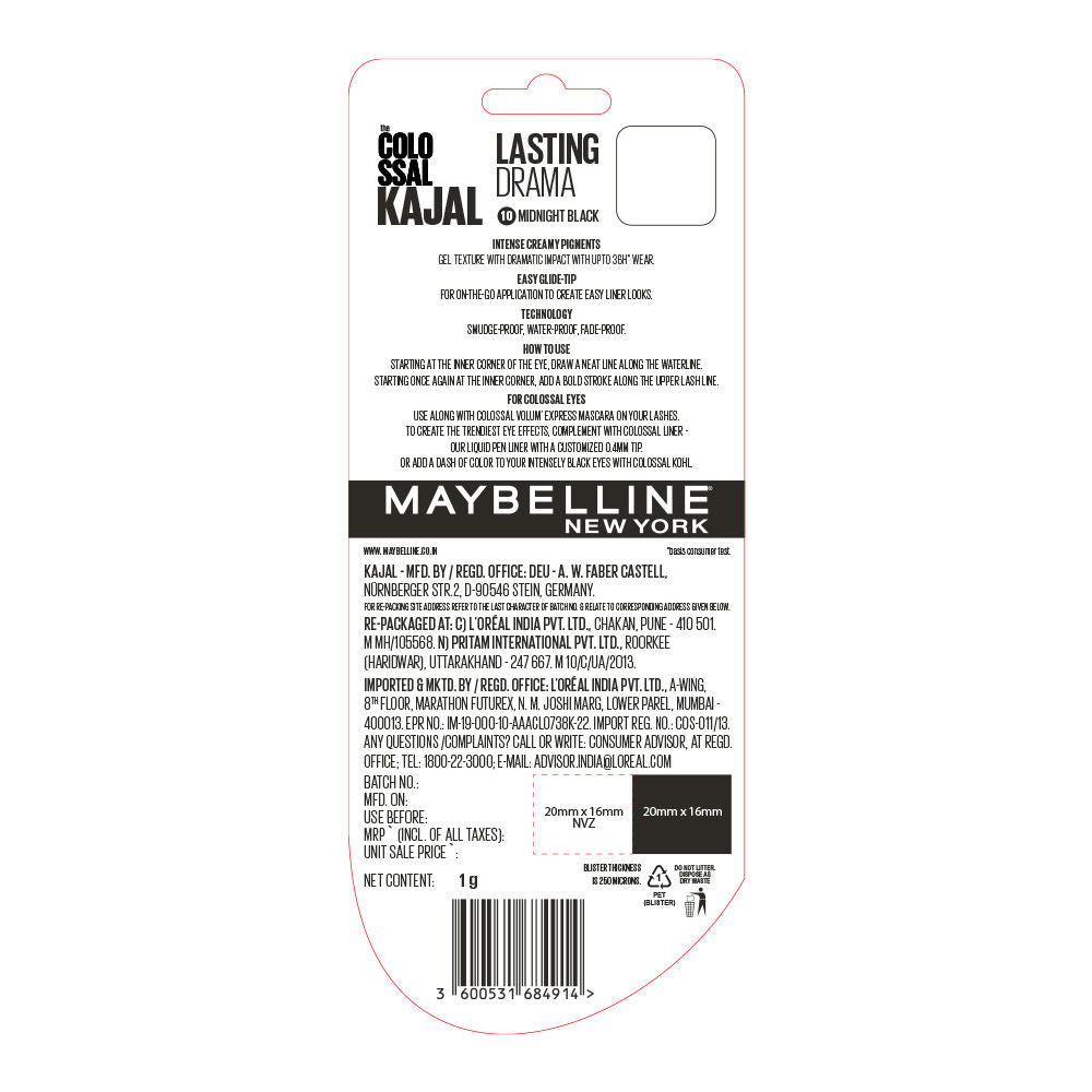 Maybelline New York Colossal Lasting Drama Kajal