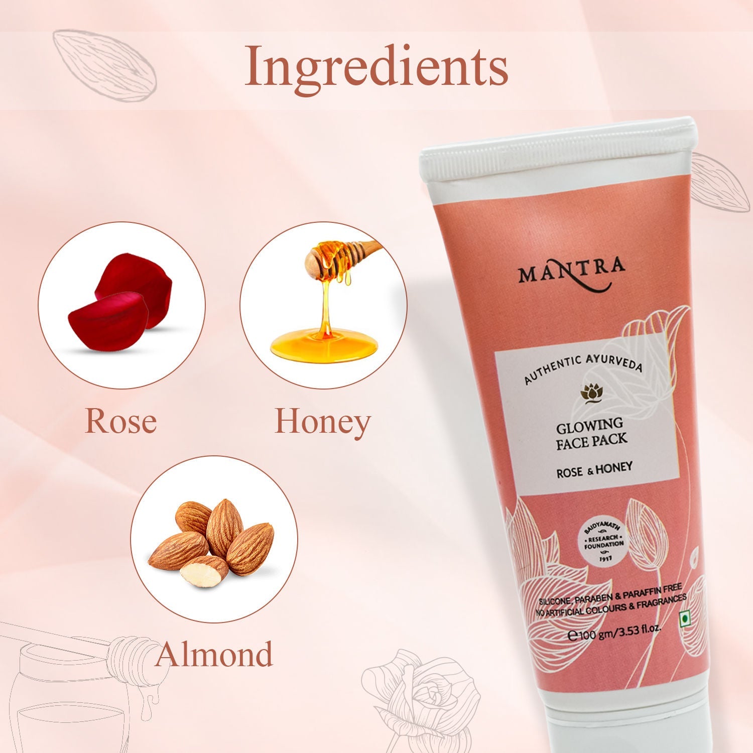 Mantra Herbal Rose & Honey Glowing Face Pack