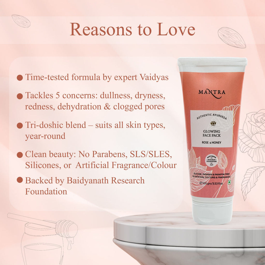 Mantra Herbal Rose & Honey Glowing Face Pack