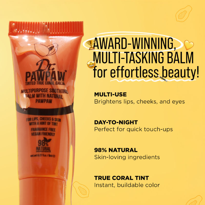 Dr. PAWPAW Tinted True Coral Lip Balm