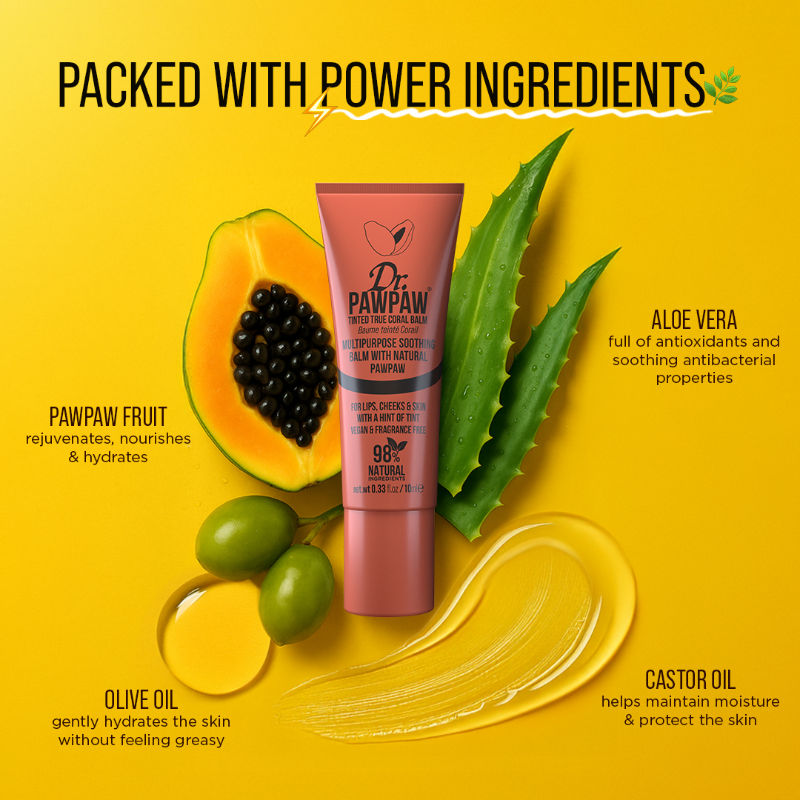 Dr. PAWPAW Tinted True Coral Lip Balm