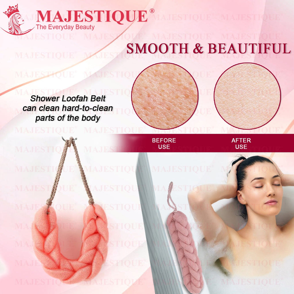 Majestique Mesh Bath Belt Shower Sponge (Color May Vary)
