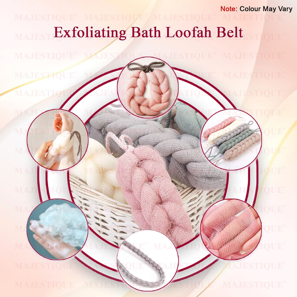 Majestique Mesh Bath Belt Shower Sponge (Color May Vary)