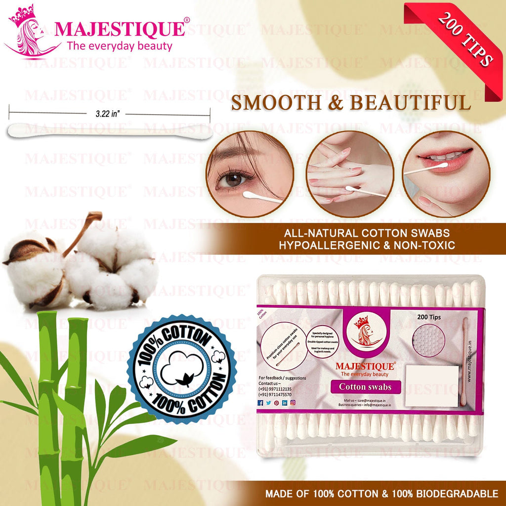 Majestique Cotton Swabs, 200 Tips